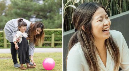Mom was confused after noticing toddler lift her leg during bowling — until she noticed one detail when her husband bowled