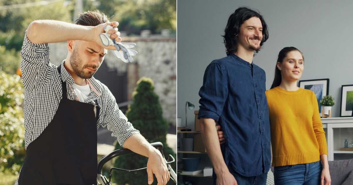 (L) A worker puts their head down in disappointment. (R) A couple smiles, looking impressed. (Representative Cover Source: Pexels | (L) Gustavo Fring; (R) Vitaly Gariev)