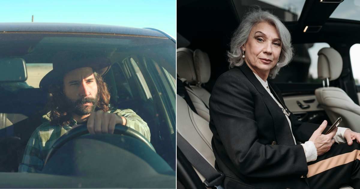 (L) A man looking frustrated in a car. (R) An old woman looking intently at someone. (Representative Cover Source: Pexels| L - Cristian Rojas, R - Pavel Danilyuk)