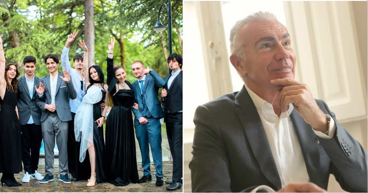 (L) Students dressed up at prom, celebrating. (R) The elderly man was stunned and impressed. (Representative Cover Source: Pexels | L - Photography Maghradze PH, R - Andrea Piacquadio)
