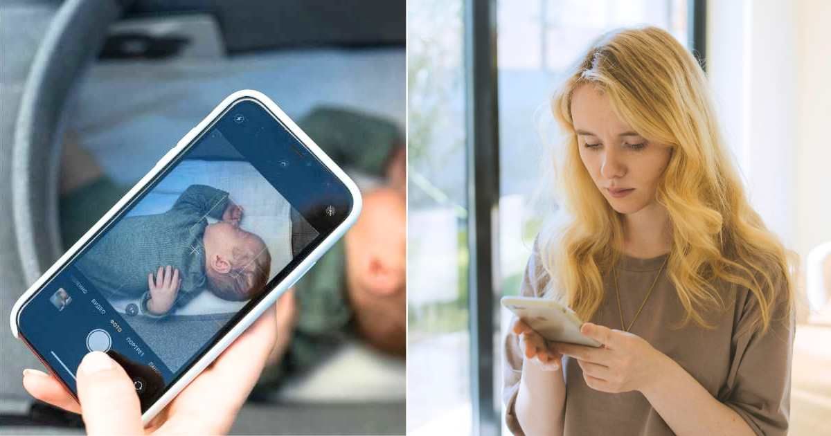 (L) Mom photographing toddler as he adorably sleeps. (R) An emotional woman is looking at something on her phone. (Representative Cover Image Source: Pexels | (L) RDNE Stock project, (R) Anastasia Shuraeva)