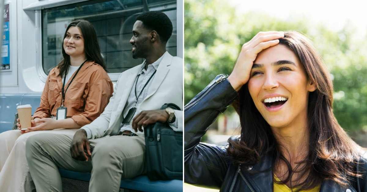 A man and a woman speaking inside a train (L). (Representative Cover Image Source: Pexel and Getty Images | Photo by Liliana Drew and Tim Robberts)