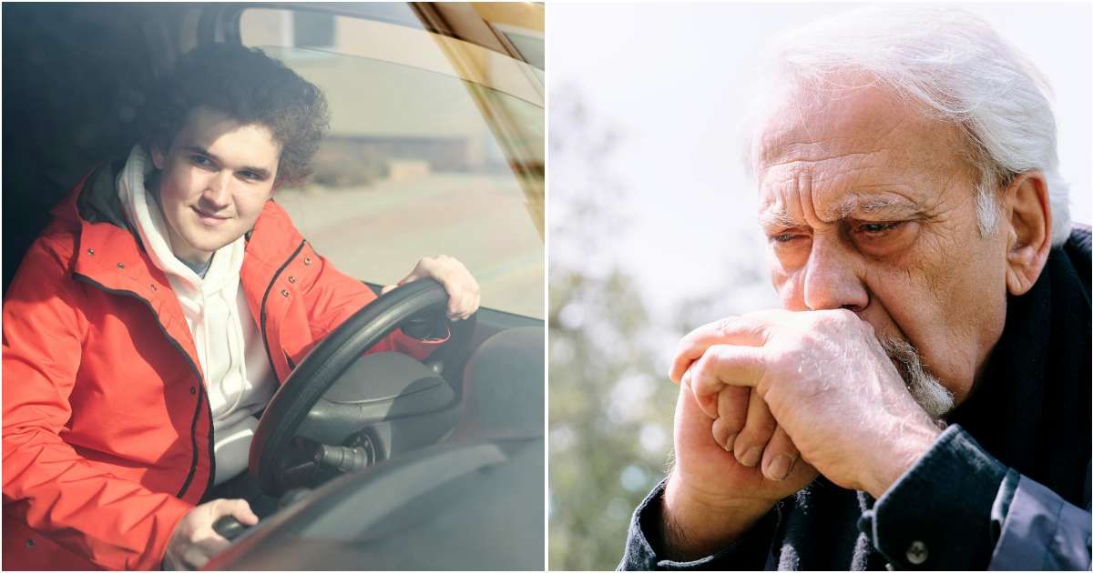 (L) Driver smiles as passenger arrives. (R) Elderly man looks emotional. (Representative Cover Image Source: Pexels| L - Norma Mortenson, R - Ivan S)