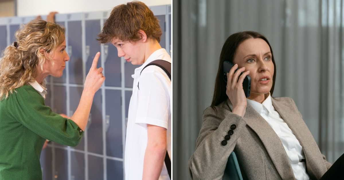  (L) Teacher scolding a teenage boy. (R) A woman is having a serious conversation on a call. (Representative Cover Image Source: L - Getty Images | monkeybusinessimages, Pexels| MART PRODUCTION)
