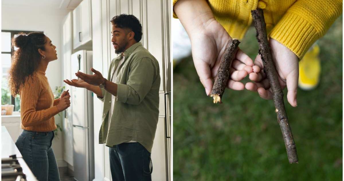 (L) A woman arguing with her husband ; (R) A kid holding sticks (Representative Cover Image Source: Getty Images | (L) Jacob Wackerhausen ; (R) Catherine McQueen)