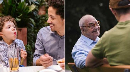 Dad was dining with his toddler when an older man approached their table — his unexpected comment left him in tears