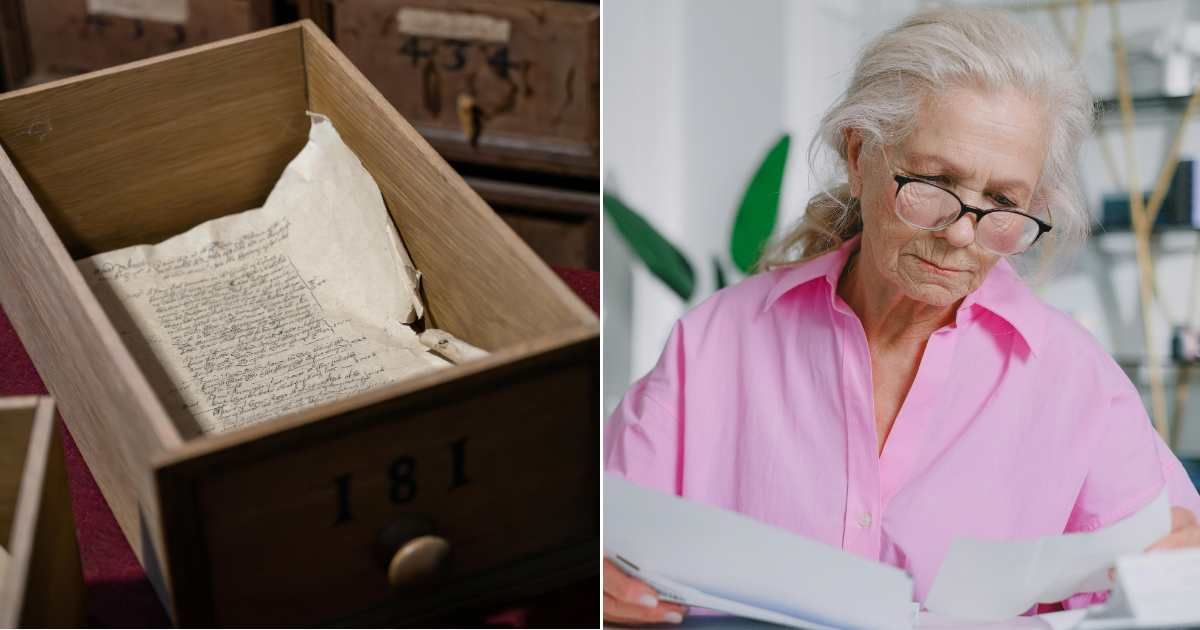 (L) A note kept inside a drawer box (R) An old woman reading a note (Representative Cover Source: Pexels | (L) T6 Adventures; (R) SHVETS production)