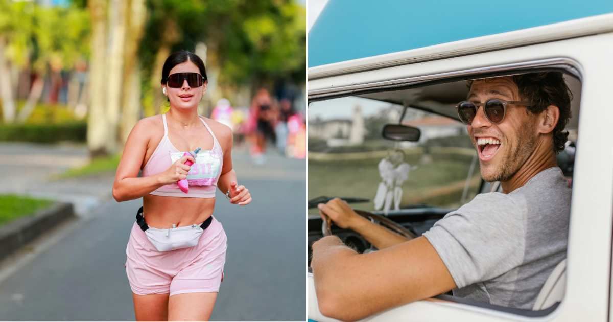 (L) A woman running on the road (R) A man looking out of car window and laughing (Representative Cover Source: Pexels | (L) CRISTIAN CAMILO ESTRADA; (R) RDNE Stock project)