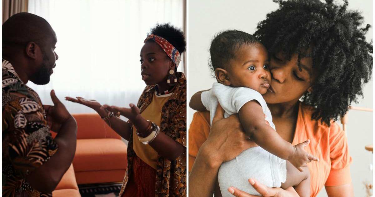 (L) A couple arguing ; (R) A woman holding her newborn (Representative Cover Image Source: Pexels | (L) Diva Plavalaguna ; (R) Anna Shvets)