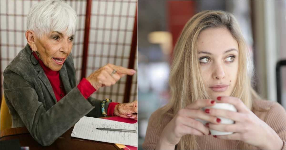 (L) A senior woman arguing. (R) A teenage girl sipping on a beverage at a restaurant. (Representative Cover Image Source: Pexels | L - RDNE Stock project, R - Andrea Piacquadio)