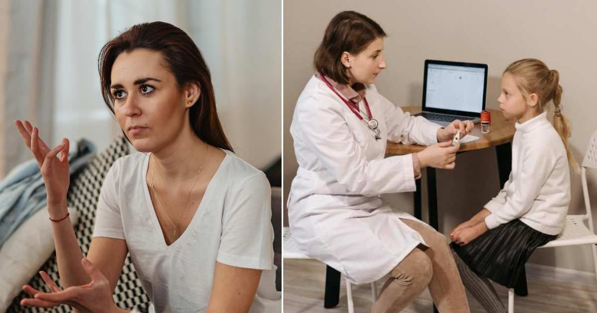 (L) Angry woman arguing and agitated. (R) A doctor talking to a girl (Representative Cover Source: Pexels | (L) Karola G; (R) Pavel Danilyuk)