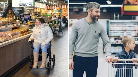 Woman in wheelchair found it hard to enter an aisle in a grocery store — what one kid did next left her smiling