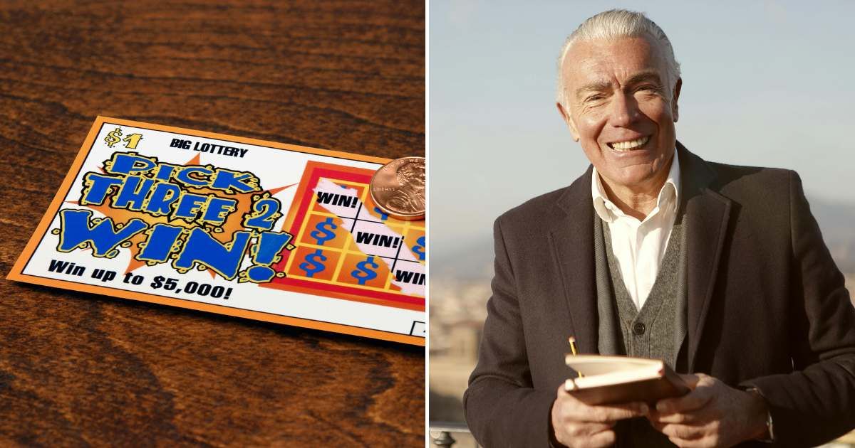 A close-up of a lottery ticket (L). An old man smiling and looking happy (R)(Representative Cover Image Source: Getty and Pexels Images | Photo by
Steven Puetzer and Andrea Piacquadio)
