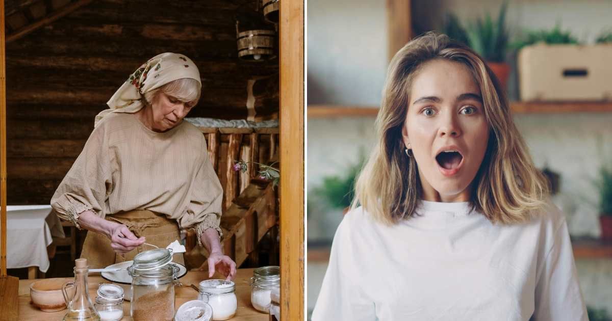 (L) A senior woman in the kitchen. (R) A woman looking shocked. (Representative Cover Image Source: Pexels | L -  cottonbro studio, R - Vitaly Gariev)