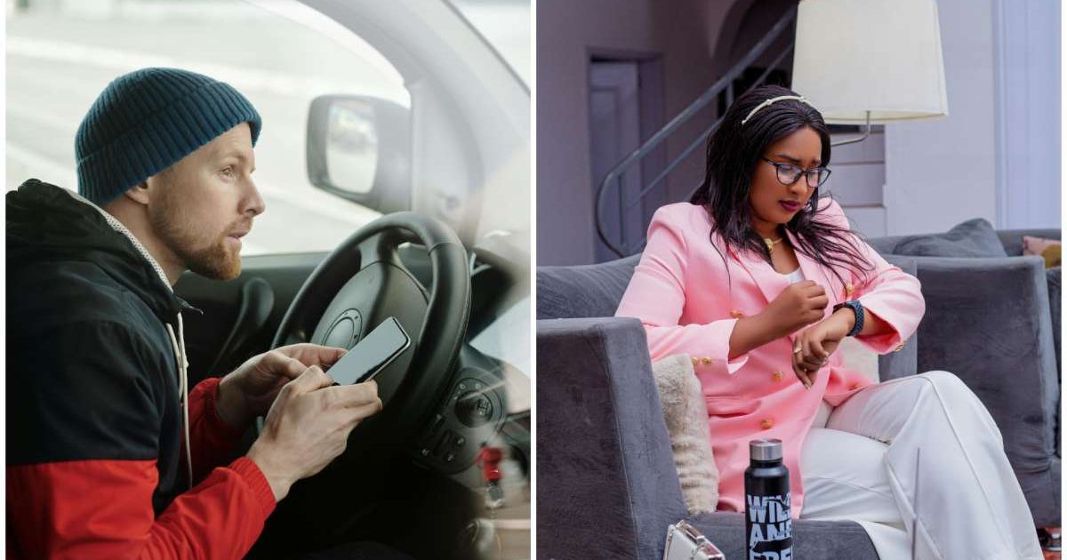 (L ) A man sneakily checking someone's phone ; (R) A woman checking her smartwatch (Representative Cover Image Source: Pexels | Photo by (L) Norma Mortenson ; (R) Safari Consoler)