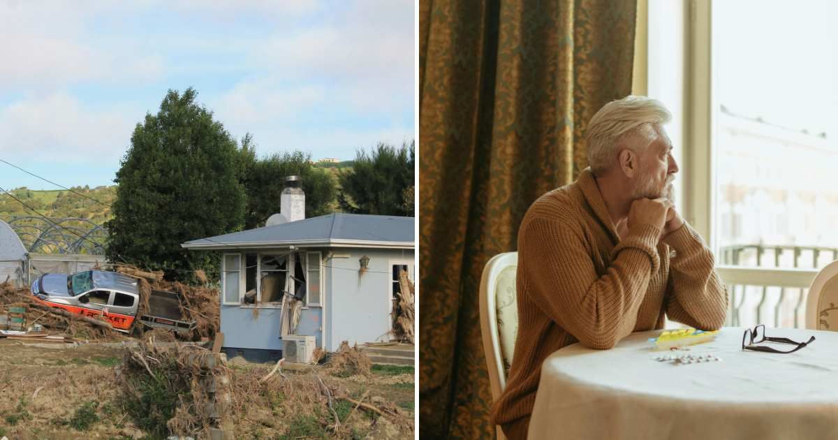 (L) Truck crashed into house. (R) Man looking outside. (Representative Cover Image Source: Unsplash, Pexels | (L) Leonie Clough, (R) Yaroslav Shuraev)
