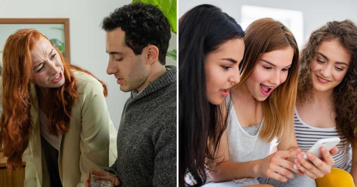 (L) Woman shouting at man. (R) Women looking at phone (Representative Cover Image Source: Pexels, Getty Images | (L) RDNE Stock project, (R) Halfpoint Images)