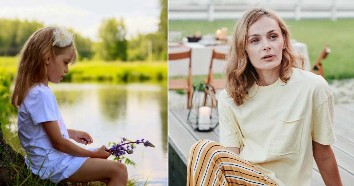(L) Little girl sitting near a waterbody and looking down. (R) A woman looks shocked and impressed. (Representative Cover Image Source: Pexels| L - Ирина Сороколетова, R - Julia M Cameron)