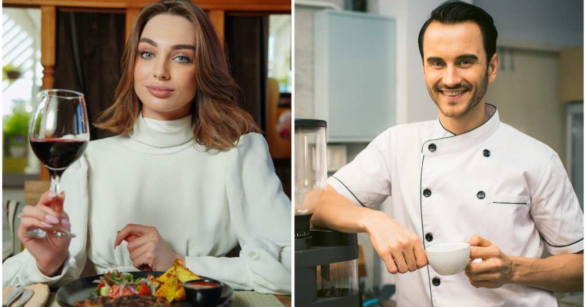 (L) A woman dining ; (R) A chef smiling (Representative Cover Image Source: Pexels | (L) Nadin Sh ; (R) Tirachard Kumtanom)