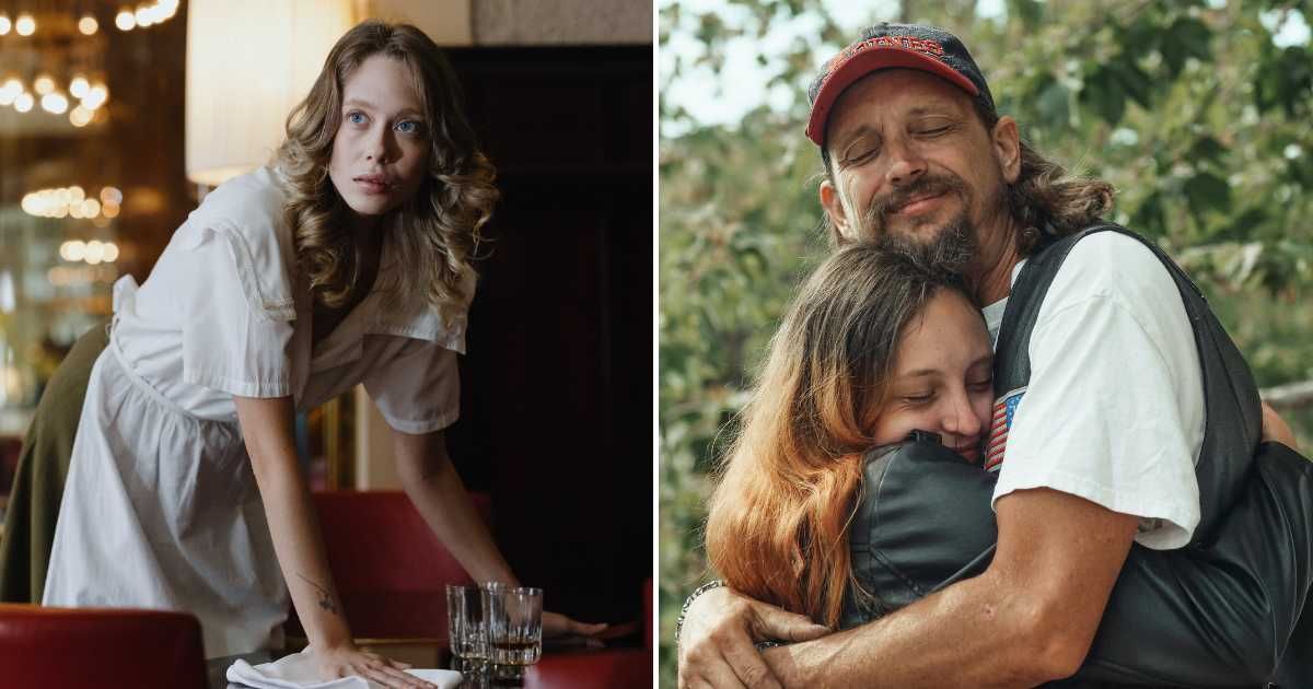 (L) A waitress was surprised at seeing someone. (R) A woman lovingly hugging another older man. (Representative Cover Image Source: Pexels| L - cottonbro studio, R - Kindel Media)