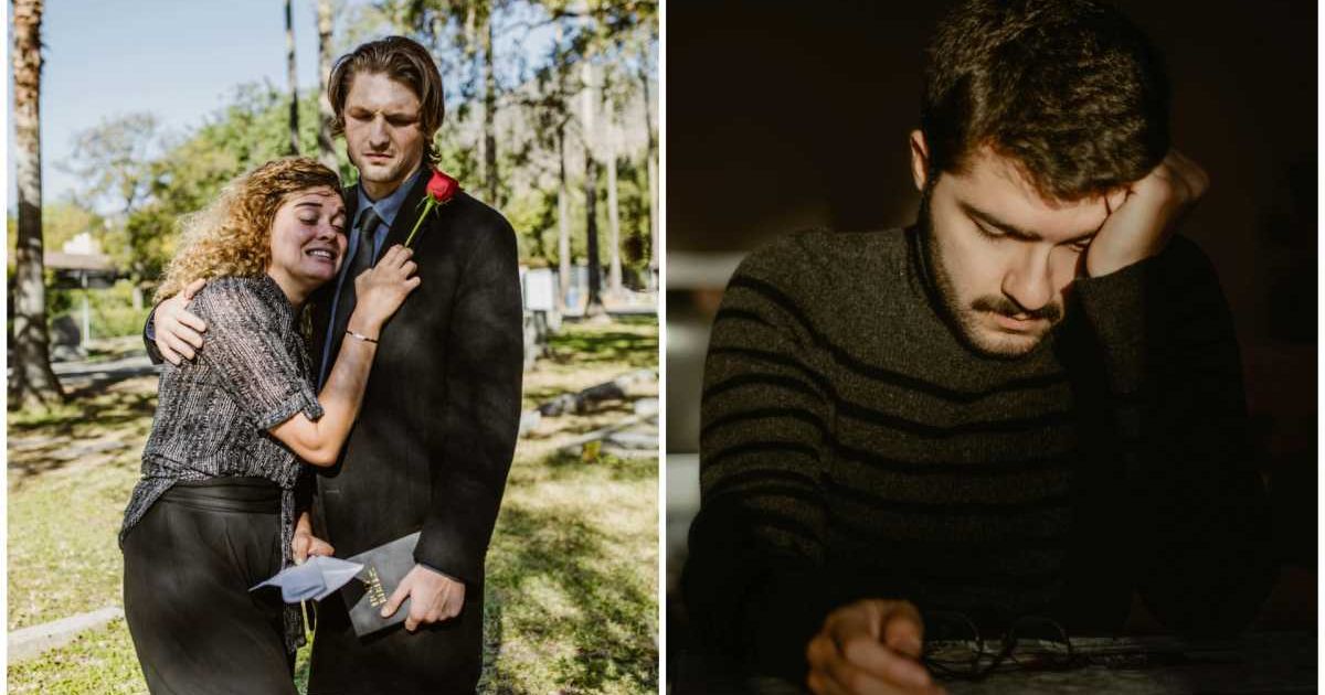 (L ) A couple grieving the passing of their newborn ; (R) A man grieving in silence (Representative Cover Image Source: Pexels | Photo by (L) RDNE Stock project ; (R) Ahmet Polat )