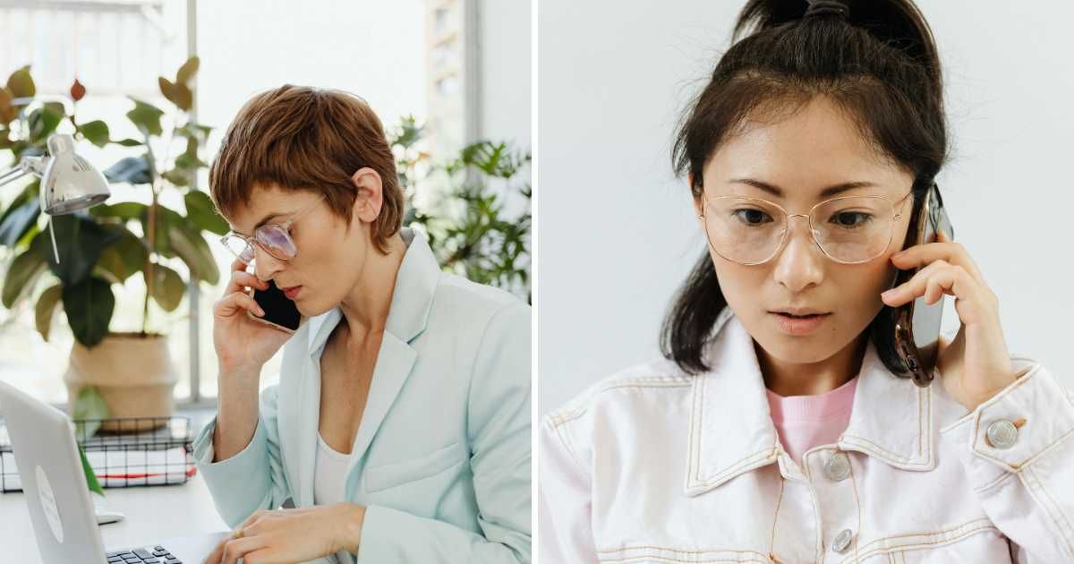 (L) Woman working on laptop. (R) Stunned woman on call. (Representative Cover Image Source: Pexels | (L) www.kaboompics.com, (R) www.kaboompics.com)