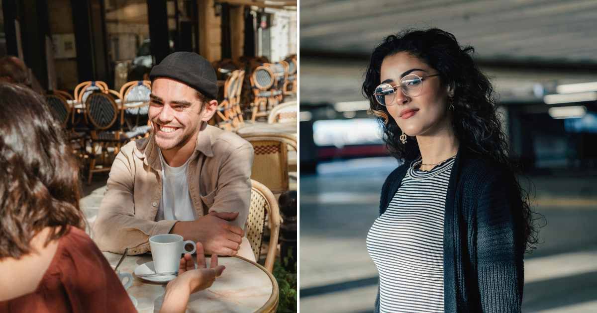 (L) Man laughing during a date. (R) A woman smirking. (Representative Cover Image Source: Pexels| L - Bethany Ferr, R - Benedek Csaba)