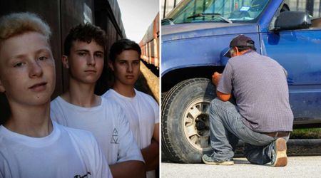 3 teens stopped to help a stranger with a flat tire — then noticed one detail that turned it into a 911 emergency