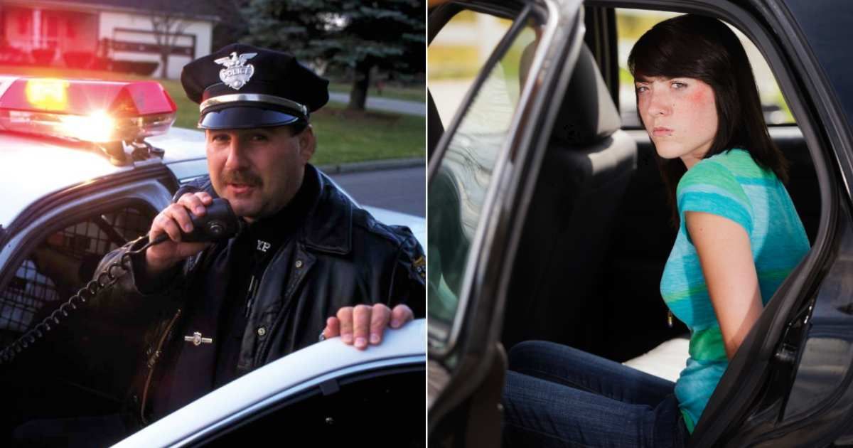 (L ) Cop arriving; (R) Woman getting arrested (Representative Cover Image Source: Getty | Photo by (L) Roy Morsch; (R) O2O Creativ)