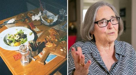 Elderly woman noticed the mess a group left at a restaurant and put them in their place with one sharp remark