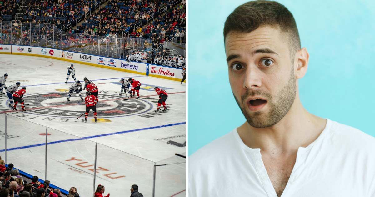 (L) Hockey game. (R) Shocked man. (Representative Cover Image Source: Pexels | (L) Clément Proust, (R) Vitaly Gariev)