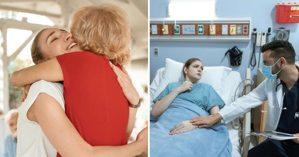 (L) Woman hugging mom. (R) Worried woman in hospital with doctor. (Representative Cover Image Source: Pexels | (L) RDNE Stock project, (R) RDNE Stock project)