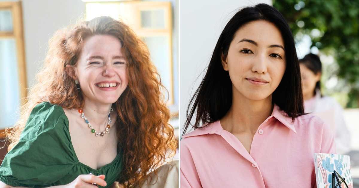 (L) A woman laughing. (R) A woman looking smug and proud. (Representative Cover Image Source: Pexels | L - Randol Cuello, R - Anastasia Shuraeva)