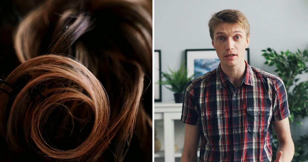 (L) Brunette hair. (R) A man looks confused and shocked. (Representative Cover Image Source: Pexels | (L) Kseniia Lopyreva, (R) Vitaly Gariev)
