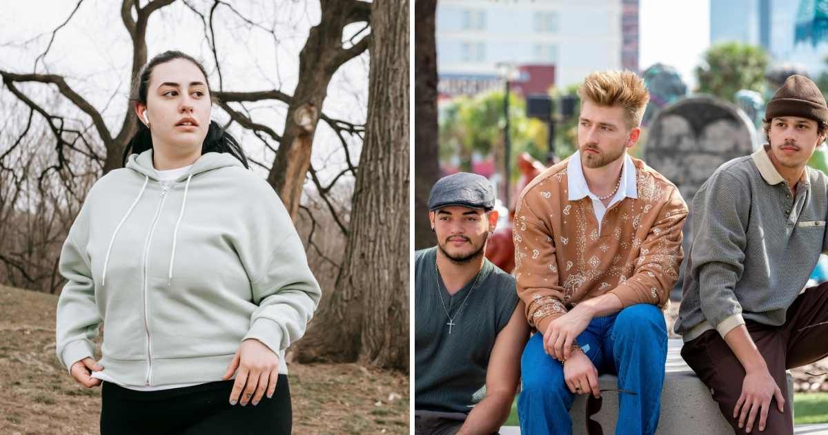 (L) Woman on a walk. (R) Three men sitting on a bench. (Representative Cover Image Source: Pexels | (L) Andres Ayrton, (R) Connor Scott McManus)