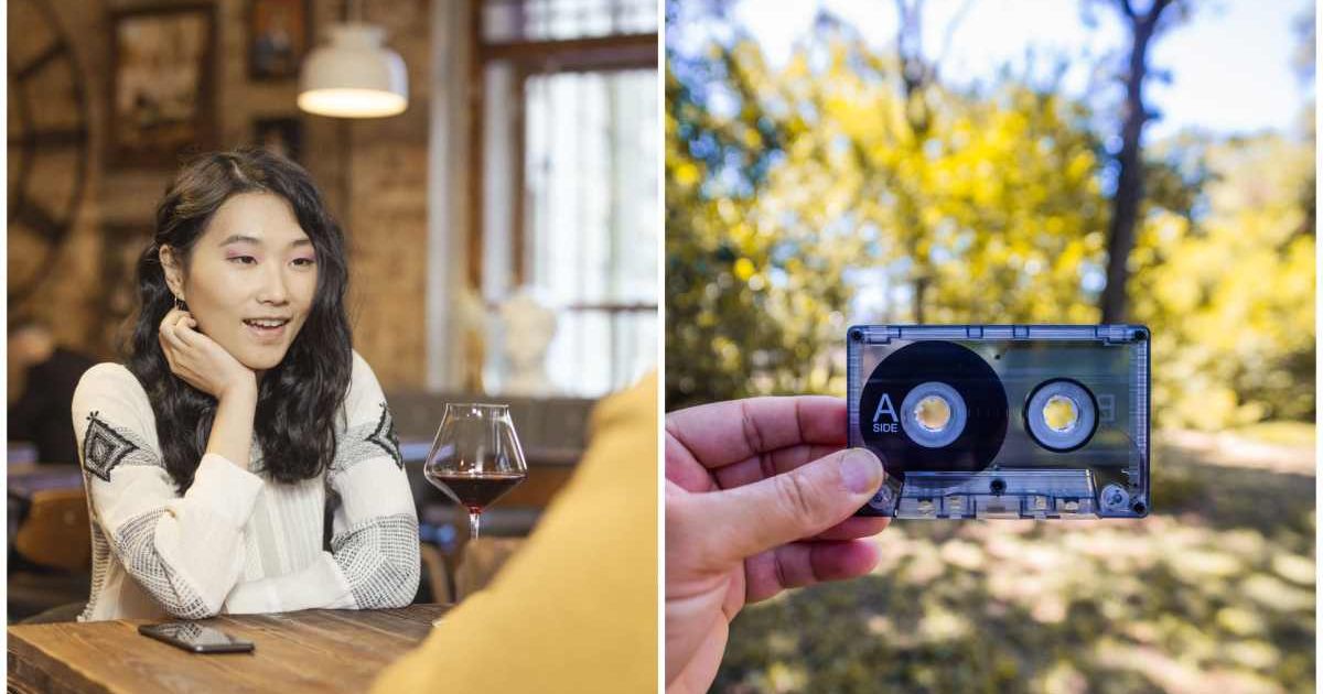 (L) A woman on a date ; (R) A person holding a cassette (Representative Cover Image Source: Pexels | Photo by (L) cottonbro studio ; (R) Caleb Oquendo)