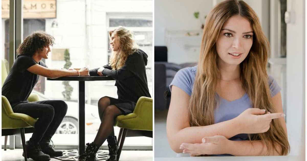 (L) Two people on a date. (R) A woman looks shocked during a date. (Representative Cover Image Source: Pexels | L - Gustavo Fring, R - RDNE Stock Project)