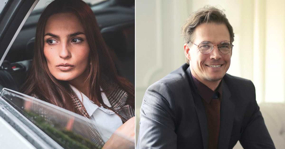 (L) An angry woman is sitting in her car. (R) A manager smirks. (Representative Cover Image Source: Pexels| L - Cristian Rojas, R - Andrea Piacquadio)
