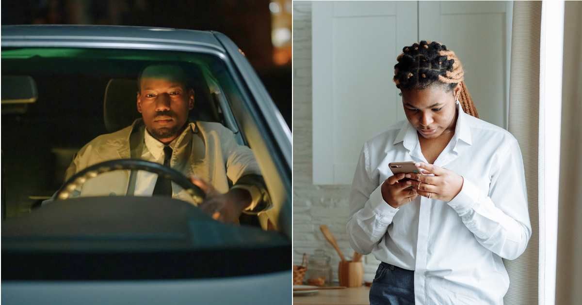 (L) A man is waiting in his car at night. (R) A woman looks shocked and confused as she looks at phone. (Representative Cover Image Source: Pexels| L - Cottonbro studio, R - Thirdman)