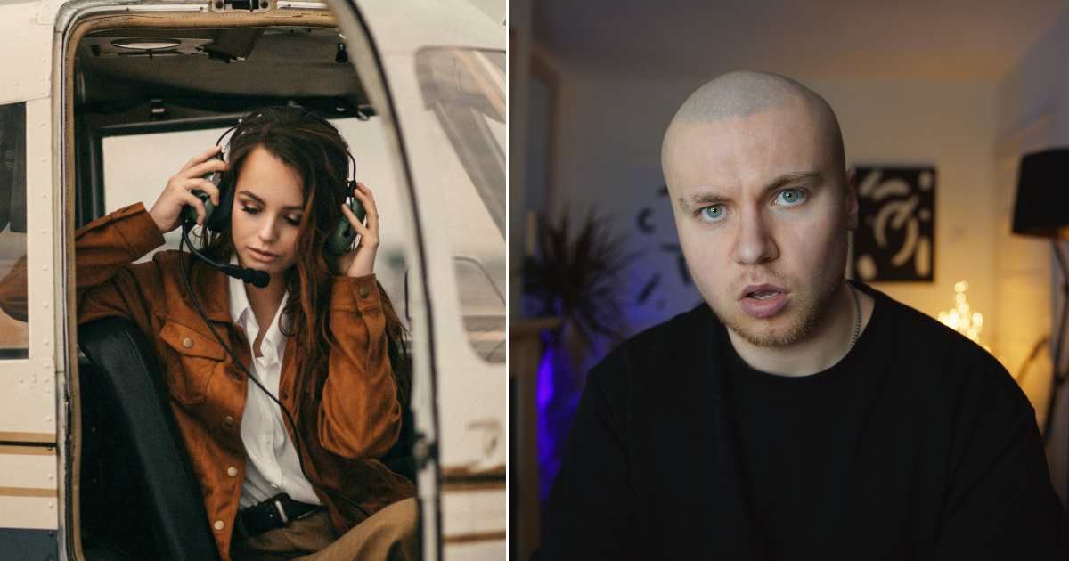 (L) A pilot is at work. (R) A man looks confused. (Representative Cover Image Source: Pexels | (L) Dmitiry Ganin, (R) Vitaly Gariev)
