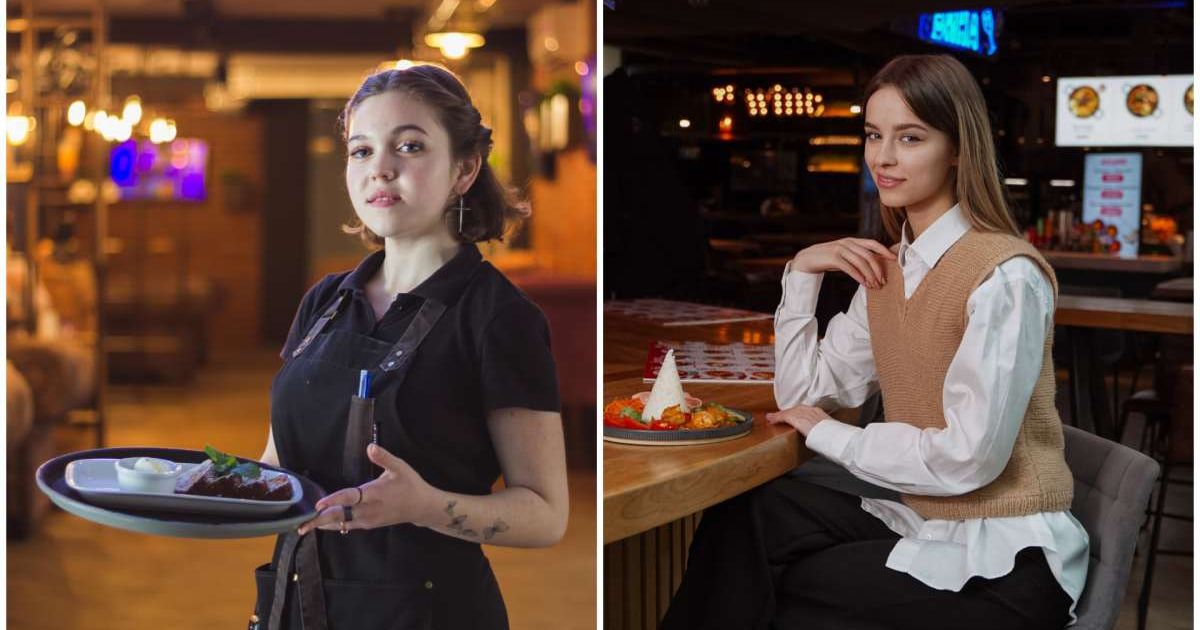 (L) A waitress holding a tray ; (R) A female customer at a restaurant (Representative Cover Image Source: Pexels | Photo by (L) Kenzhar Sharap ; (R) Nadin Sh)