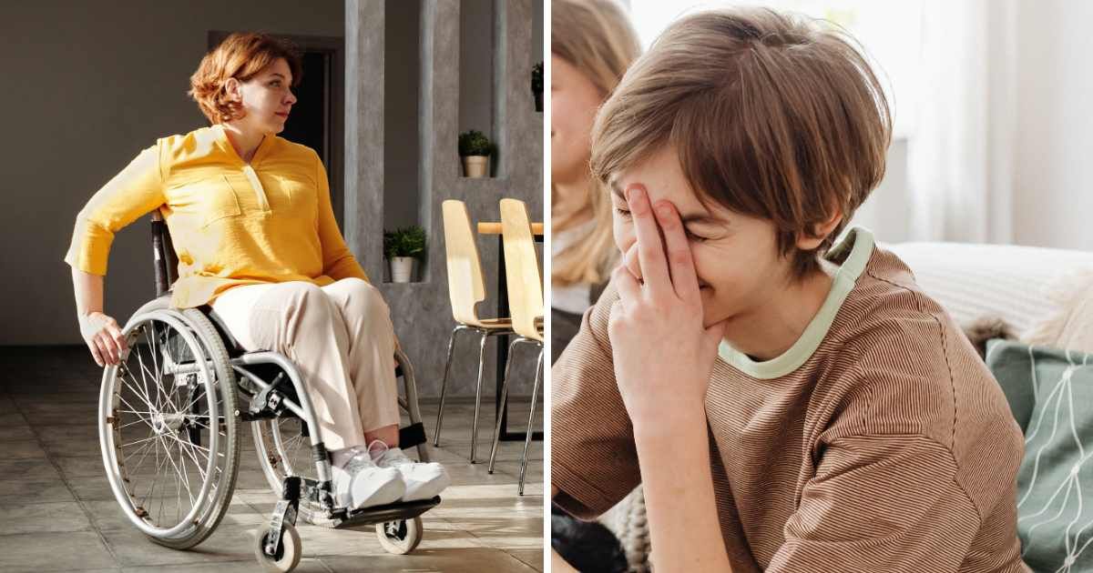(L) Woman in wheelchair. (R) Teenage boy hiding face. (Representative Cover Image Source: Pexels | (L) Marcus Aurelius, (R) www.kaboompics.com)