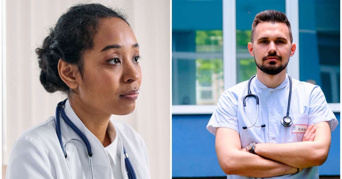 (L ) A female doctor listening to someone ; (R) A male surgeon (Representative Cover Image Source: Pexels | Photo by (L) cottonbro studio ; (R) Monica Oprea)