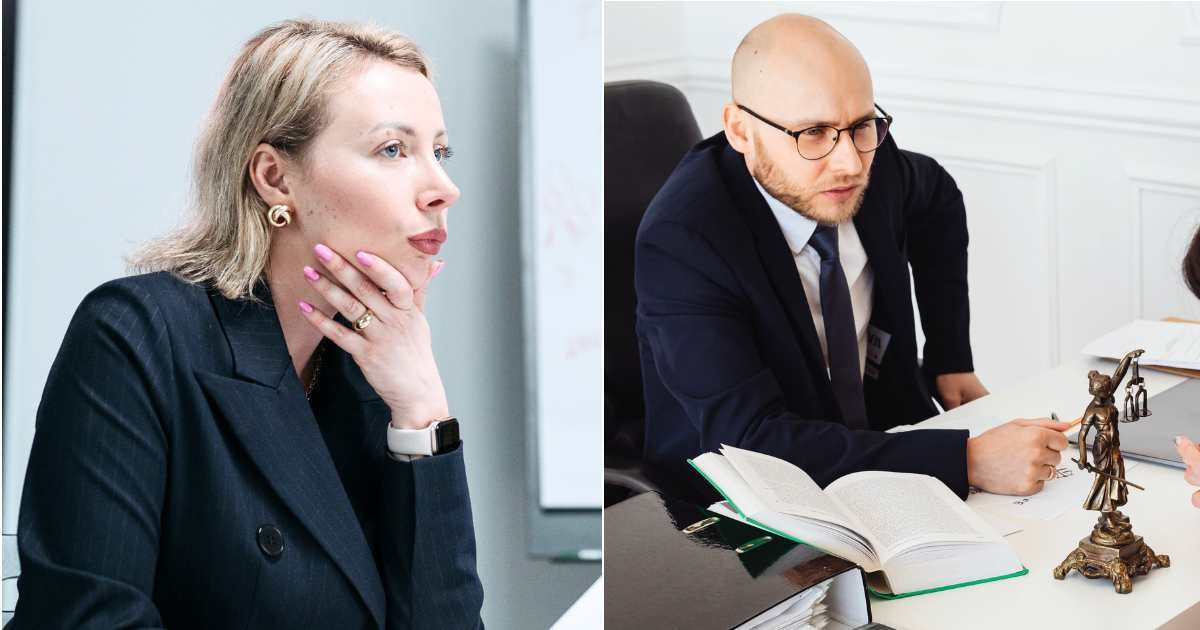 (L) A woman looks over confidently. (R) A lawyer seems stunned and confused. (Representative Cover Image Source: Pexels| L - Pavel Danilyuk, R - Karola G)