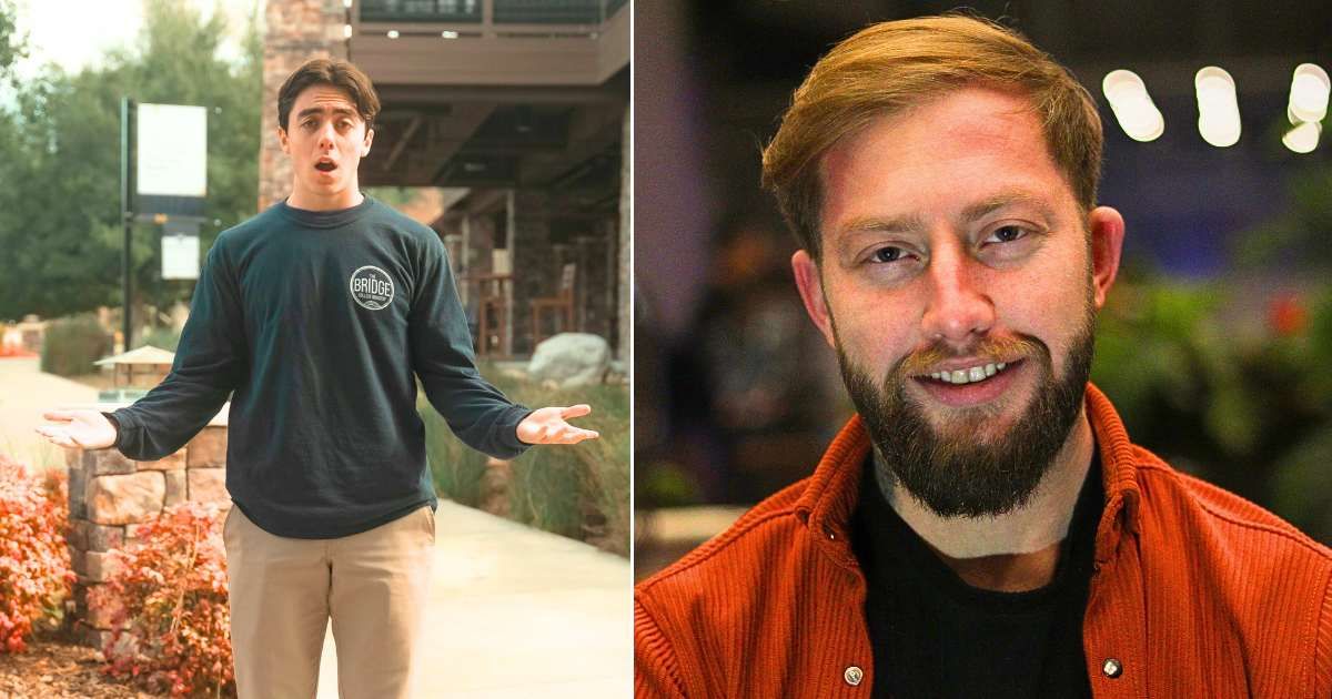 (L) A young man looks shocked. (R) A middle-aged man laughs victoriously. (Representative Cover Image Source: Pexels| L - Scott Neil, R - Murat IŞIK)