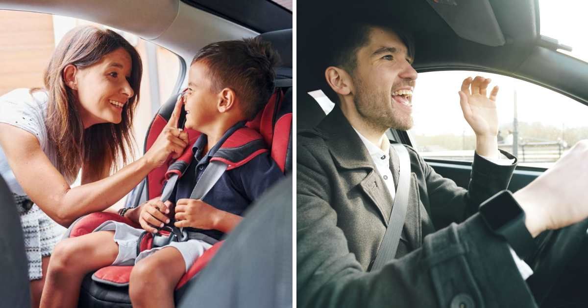 (L) Mother and son getting into car after running errands. (R) Man yelling at someone. (Representative Cover Image Source: Getty Images, Pexels | (L) standret, (R) Vitaly Gariev)