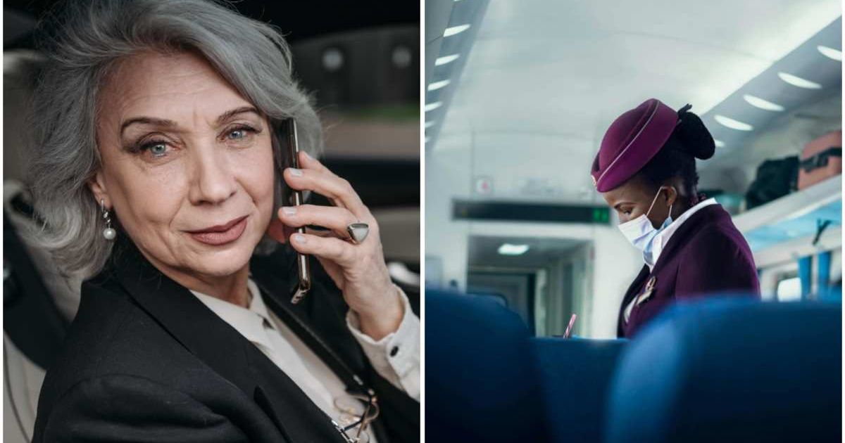 (L ) A woman seated near a window seat ; (R) A flight attendant (Representative Cover Image Source: Pexels | Photo by (L)  Pavel Danilyuk ; (R) Jamies.x.co)