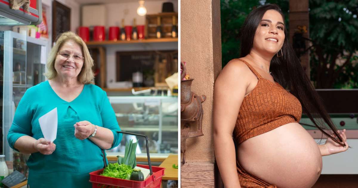 (L) Woman at grocery store. (R) Pregnant woman posing. (Representative Cover Image Source: Pexels | (L) Kampus Production, (R) Rodry Fotografias)