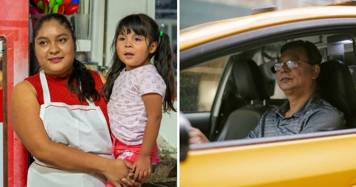 (L) Mom holding toddler while working. (R) Uber driver. (Representative Cover Image Source: Pexels | (L) Israel Torres, (R) Tim Samuel)