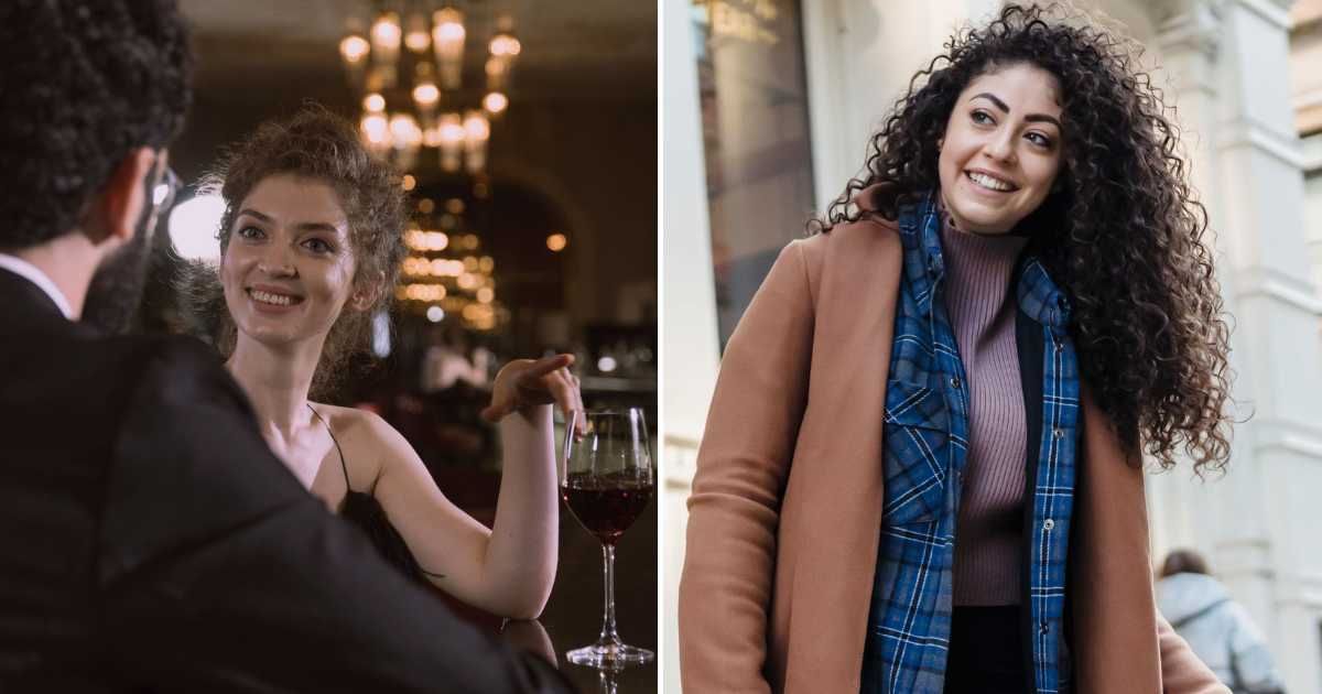 (L) A woman smiling while talking to a man at a bar. (R) A woman looks impressed and smiles. (Representative Cover Image Source: Pexels| L - cottonbro studio, R - Tim Douglas)